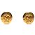 Orecchini a clip rotondi Chanel CC placcati oro D'oro