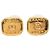 Chanel CC Gold Plated Push Back Ohrringe Golden