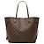 Borsa Tote Neverfull MM in Damier Ebene marrone Louis Vuitton