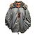 Graue Junya Watanabe Comme Des Garcons Oversized Kapuzen-Bomberjacke Größe US XS