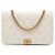 Borsa a tracolla con catena Boy Chanel in caviar trapuntato bianco