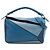 Blauer LOEWE Medium Tricolor Kalbsleder Puzzle Satchel