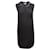 Robe en laine mérinos avec bordures en cuir noire Yves Saint Laurent Taille US S  - vue 1