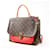 Bolso de mano 2Way Louis Vuitton Monogram Marignan para mujer en marrón x rojo M44286 Beige  - vista 2