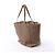 Céline Borsa a tracolla in pelle Celine Cabas Phantom Small Taupe Marrone - vista 5