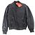 Giacca bomber in pelle e denim Diesel L-NYN nera, 50 IT Nero