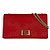 Fendi rote Leder-Kettenbrieftasche
