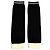 Chanel 24C Coco Mark Logo Design Beinstulpen aus Rippstrick Schwarz Weiß - Ansicht 2