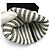 Chanel 24C Coco Mark Logo Design Beinstulpen aus Rippstrick Schwarz Weiß - Ansicht 3