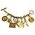 Bracciale Rigido Chanel Vintage con Ciondolo Icona in Metallo D'oro - vista 3