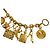 Bracciale Rigido Chanel Vintage con Ciondolo Icona in Metallo D'oro - vista 5
