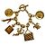 Bracciale Rigido Chanel Vintage con Ciondolo Icona in Metallo D'oro - vista 6