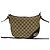 Borsa a tracolla Gucci in tela GG e pelle Marrone