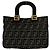 Saco Tote FENDI em lona Zucca FF e couro Marrom Preto - vista 3