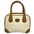 GUCCI Old Micro GG Logo Lederhandtasche Braun Weiß