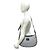 GUCCI Vintage Leder-Schultertasche Marineblau - Ansicht 2
