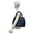 Borsa Tote Chanel Coco Mark Stitch in denim e pelle Marrone Blu - vista 2