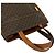 Céline CELINE Vintage Macadam Blazon Pattern Triomphe Leder Handtasche Mini Tote Bag Braun - Ansicht 4