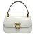 Céline CELINE Vintage Logo Handtasche aus Leder mit Gancini-Hardware Weiß