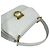 Céline CELINE Vintage Logo Handtasche aus Leder mit Gancini-Hardware Weiß - Ansicht 4