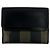Fendi Pequin FF Logo Canvas Leather Bi-fold Geldbörse Schwarz Khaki - Ansicht 2