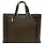 Borsa a mano Louis Vuitton Kasbek PM in pelle Taiga Marrone - vista 3
