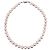 Autre Marque Collar de perlas blancas barrocas 9 mm con cierre de plata texturizada cm 46 Blanco