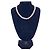 Autre Marque Collar de perlas blancas barrocas 9 mm con cierre de plata texturizada cm 46 Blanco - vista 2