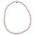 Autre Marque Collar de perlas Akoya blancas 8.5 mm ovalado con cierre de plata cm 42 Blanco