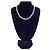 Autre Marque Collar de perlas Akoya blancas 8.5 mm ovalado con cierre de plata cm 42 Blanco - vista 3