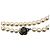 Autre Marque Collana lunga in perle d'acqua dolce bianche 7mm con chiusura a fiore argentata cm 135 Bianco - vista 4