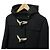 Autre Marque Abrigo Duffle de lana Melton Drawer Negro - vista 4