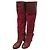 Chloé Botas largas de cuero gamuza Chloe Castaño Burdeos
