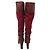Chloé Botas largas de cuero gamuza Chloe Castaño Burdeos - vista 2
