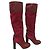 Chloé Botas largas de cuero gamuza Chloe Castaño Burdeos - vista 3