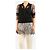 Autre Marque Blusa in seta e pizzo nera - size UK 10 Nero - vista 3