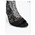 Rene Caovilla Stivaletti Peep-Toe in Mesh e Cristalli Neri Nero - vista 4