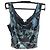 Autre Marque Armani Collezioni Top Estampa Floral Preto Azul Multicor Verde