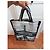 Christian Dior Borsa Tote "Paris" in Tela Nero Bianco - vista 5