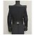 Mangano Hegel Lederjacke Schwarz mit Spitzendetails - Ansicht 3
