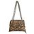 Ikks Schultertasche aus Leder in goldener Python-Optik Braun Python drucken Hellbraun Dunkelbraun