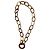 Collana D&G in ottone martellato D'oro