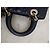 Borsa Christian Dior Lady Dior Medium in pelle blu scuro - vista 2