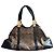 Gucci Borsa Hobo Horsebit in tela e pelle Marrone