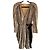 Autre Marque Maria Lucia Hohan Wickelkleid beige mit Pailletten Schwarz