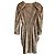 Autre Marque Maria Lucia Hohan Wickelkleid beige mit Pailletten Schwarz - Ansicht 5