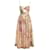 Zimmermann August Tie Front Seidenkleid Pink Mehrfarben Beige Grün Lila Gelb