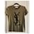 Yves Saint Laurent T-shirt Monogram YSL - Kaki Coton  - vue 10