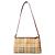 Borsa a tracolla Burberry Haymarket Check Marrone Beige
