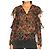 Veronica Beard Seidenbluse mit Blumenprint Cold-Shoulder Schwarz Rot Grün - Ansicht 8